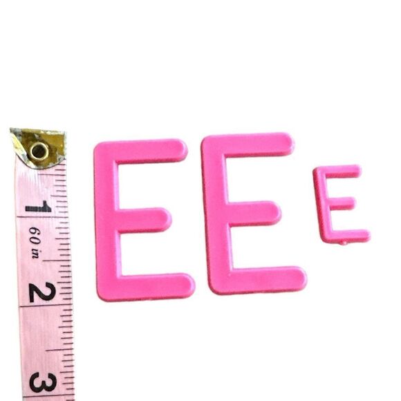 NEW PINK Plastic Letters Numbers & Symbols Set for Felt Letter Board (2 Sizes) - Picture 9 of 13